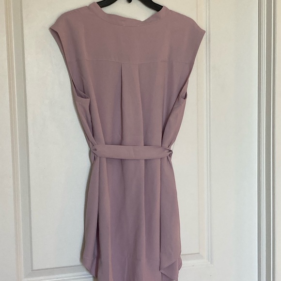 Sleeveless Mauve Tunic with Belt maternity - Picture 4 of 4